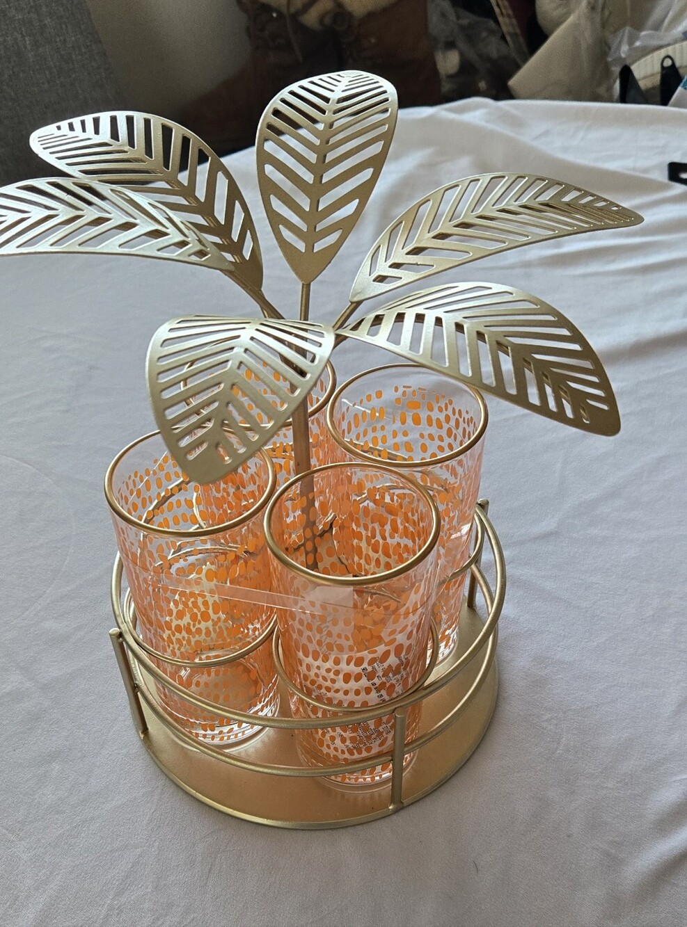 HOTHOUSE GLASSES WITH STAND 12oz. Drinking Glasses with Stand, 4ct - Picture 3 of 3